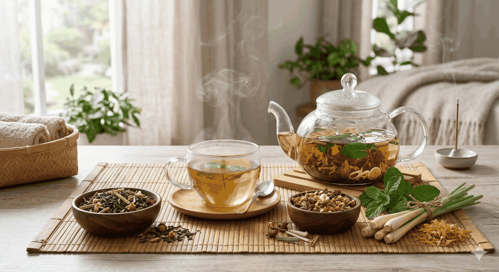 Premium herbal green teas